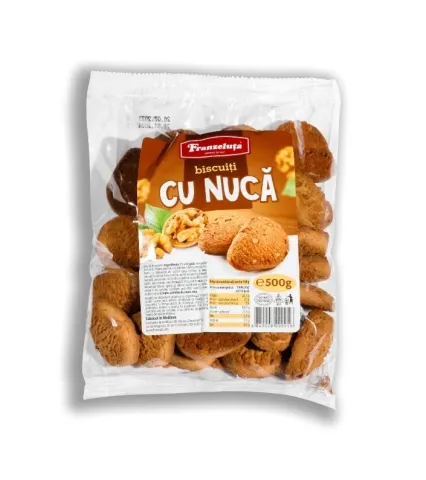 Biscuiţi ,, Cu nucă “ / 0,5 kg Franzeluța