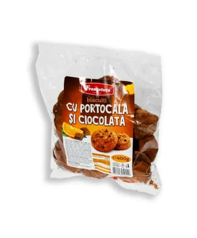 BISCUITI cu Portocala si Ciocolata 0,4KG Franzeluta