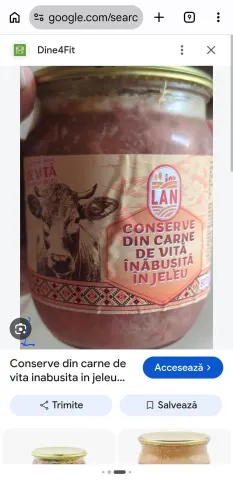 Conserve LAN din carne de vita inabusita 500g jel)