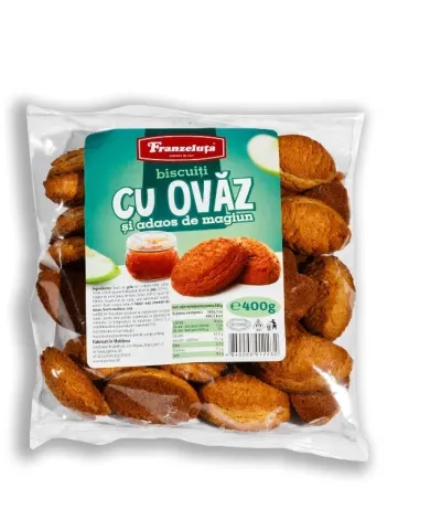 BISCUITI CU OVAZ SI ADAOS DE MAGIUN DIN FRUCTE 0,4 kg Franzeluta