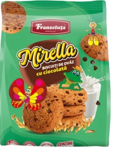 BISCUITI CU OVAZ SI CIOCOLATA MIRELLA 0.3 Franzeluta