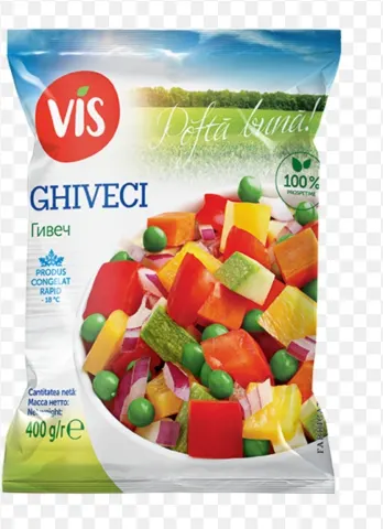 Ghiveci 400 g. cong. rapid (morcov,dovlecei,mazare verde boabe,tomate,ardei gras,ceapa)
