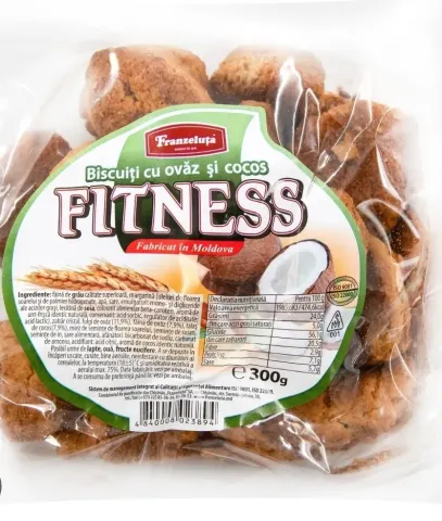 Biscuiti ,, De ovaz – fitnes 0,3 kg Franzeluta
